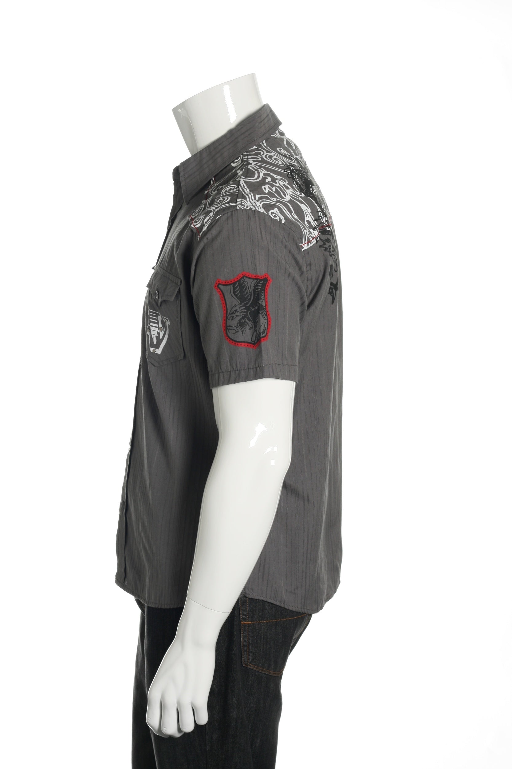 Verdo Men's Gray Western Shirt