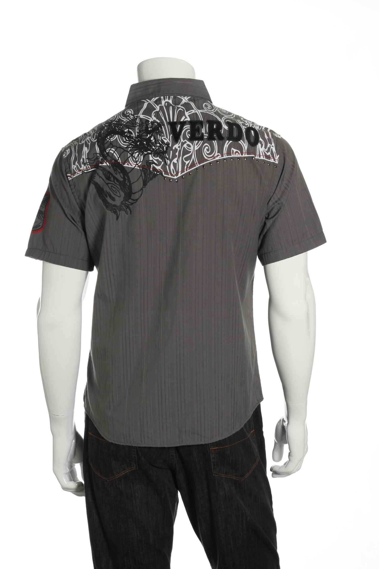 Verdo Men's Gray Western Shirt