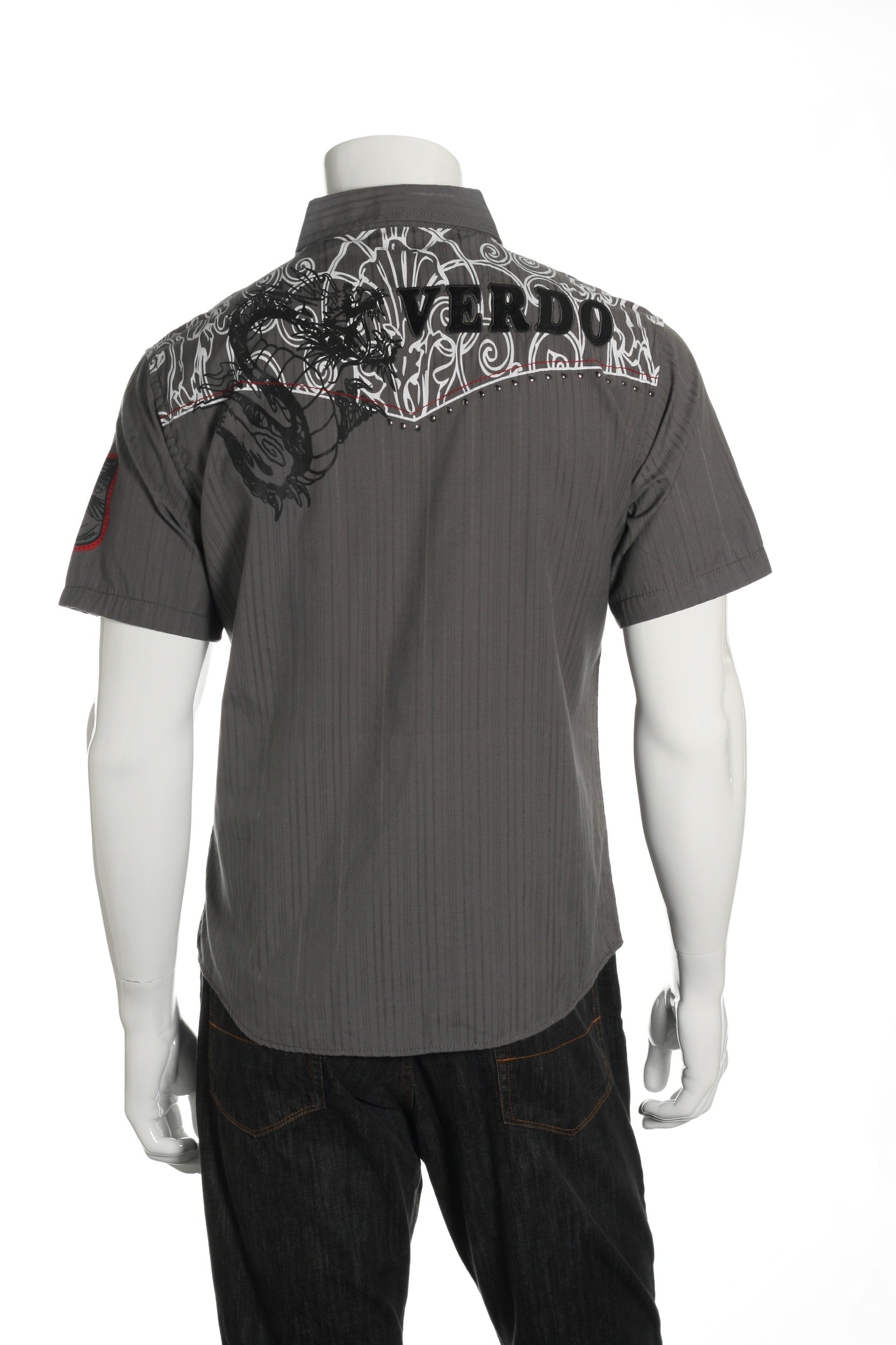 Verdo Men's Gray Western Shirt