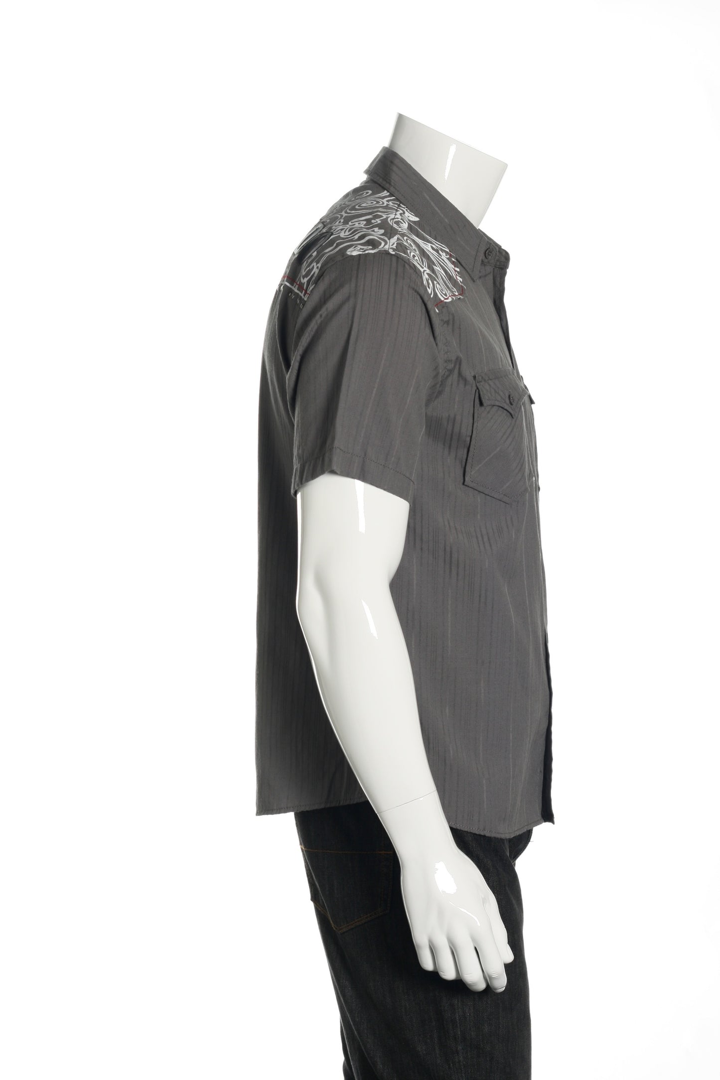 Verdo Men's Gray Western Shirt