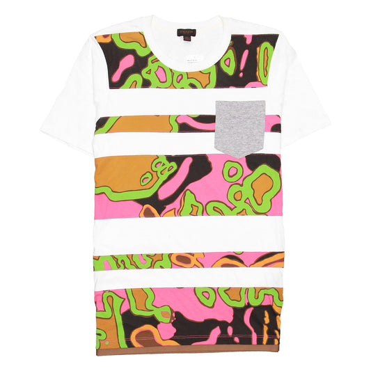 Coach Psychedelic Swirl Mens White Vintage 2016 Collection Crew Neck T-Shirt