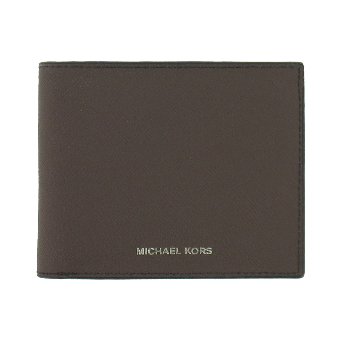 Michael Kors ANDY Mens Brown Coated Canvas Slim Billfold Bi-Fold Wallet