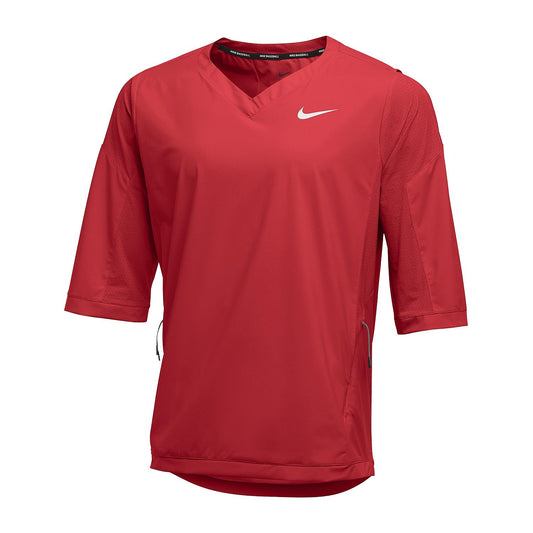 Nike Team Mens Red Lightweight Hot Baseball 3/4 Sleeve Jacket