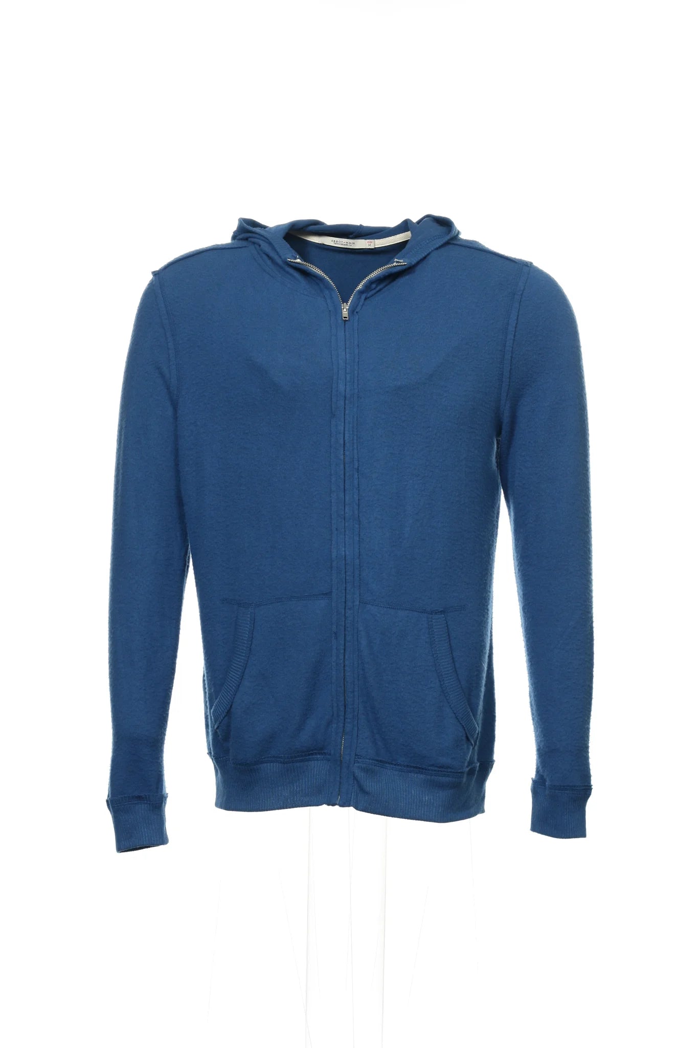 Abbot + Main Mens Blue Heather Full Zip Hoodie