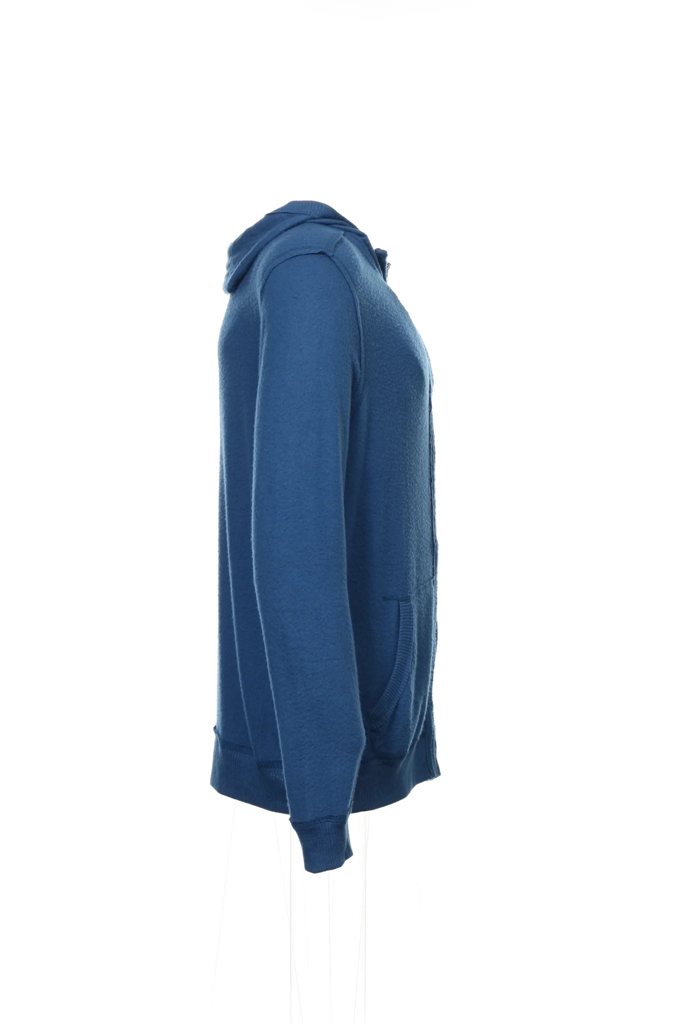 Abbot + Main Mens Blue Heather Full Zip Hoodie