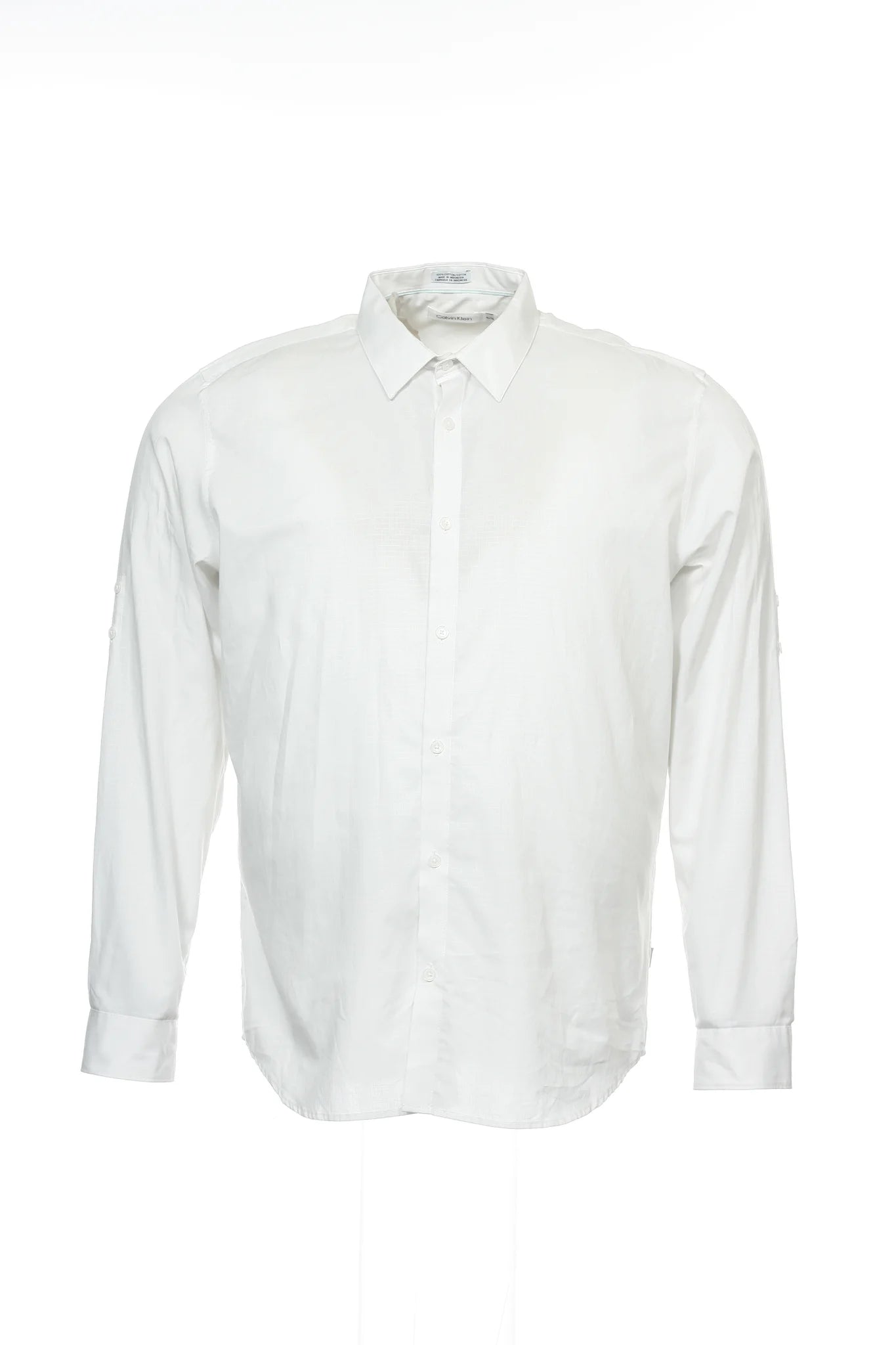 Calvin Klein Mens Light Gray Button Down Shirt
