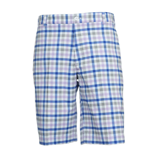 Nike Golf Men's Light Purple Plaid Flat Front Walking Shorts