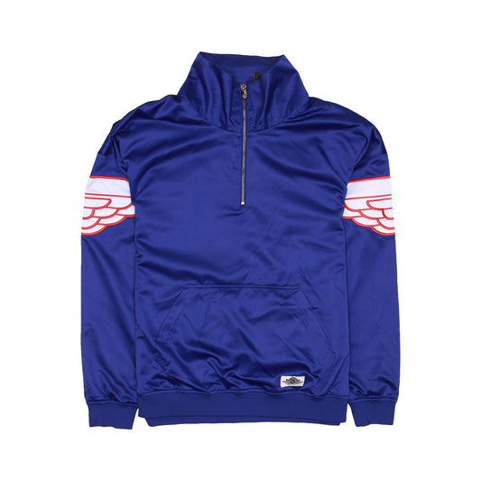 Nike Jordan Wings Classic Mens Deep Royal Blue Half Zip Pullover Jacket