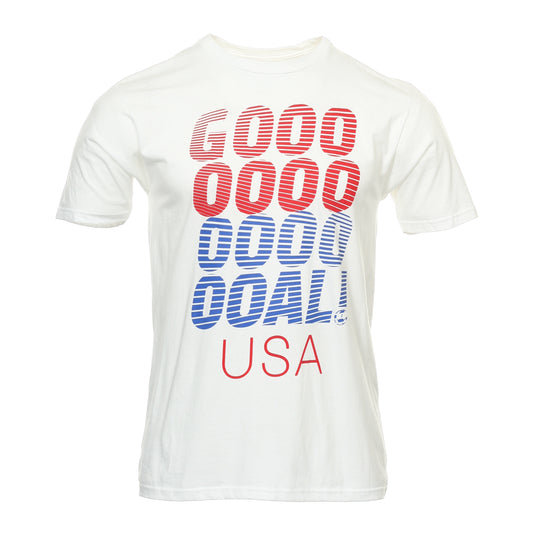 Adidas Mens White US Goal USA Soccer Graphic Cotton T-Shirt