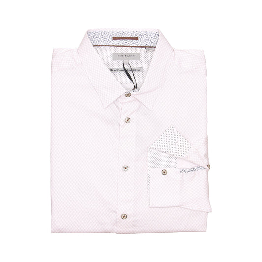 Ted Baker Senne Mens Orange/White Geo Print Button Down Shirt