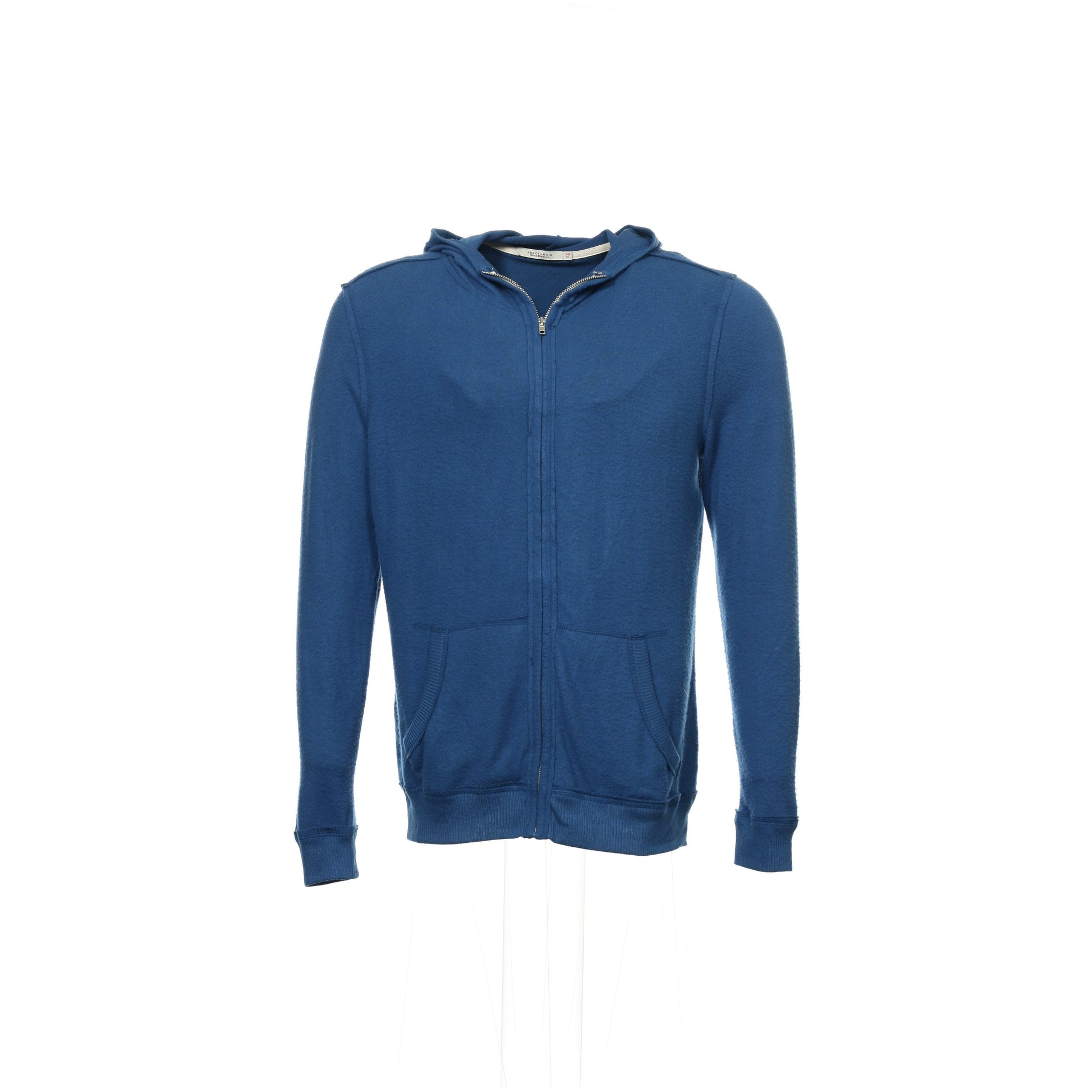 Abbot + Main Mens Blue Heather Full Zip Hoodie