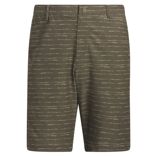 Adidas Ultimate 365 Men's Olive Strata Striped 8.5" Flat Front Golf Shorts