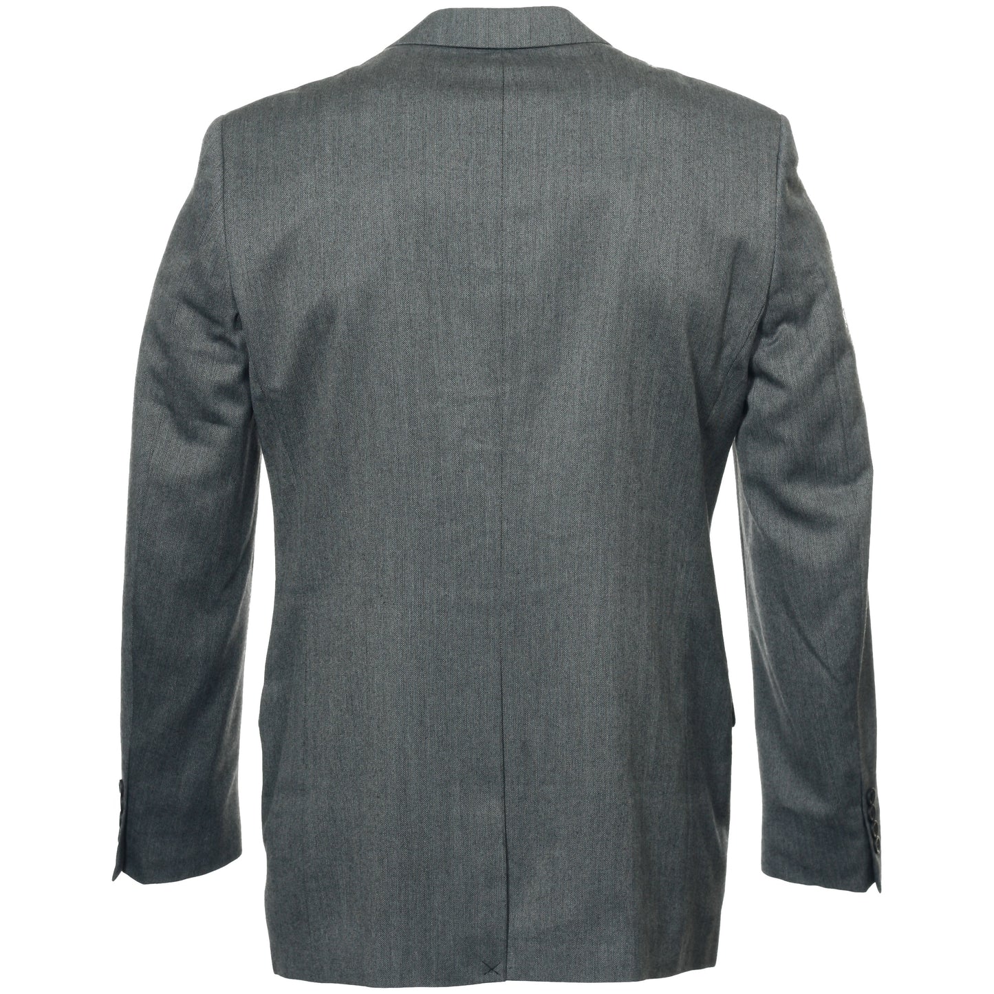 Andrew Fezza Mens Gray Herringbone Blazer 2 Button Sport Coat Jacket