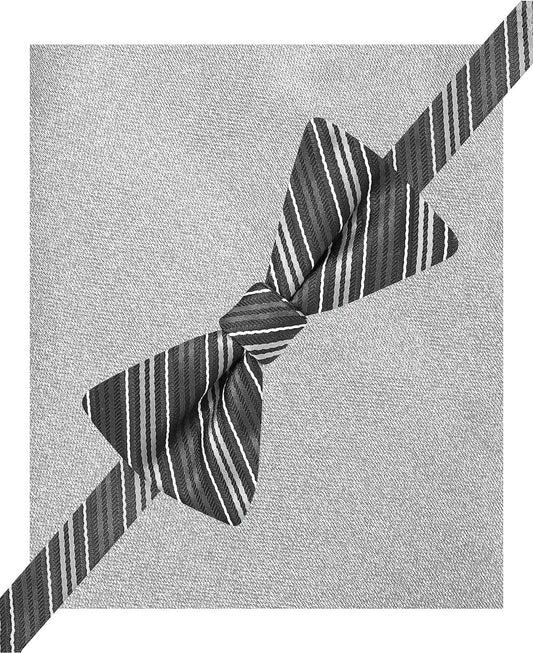 Alfani Men's Dark Gray Striped Box Set Tie