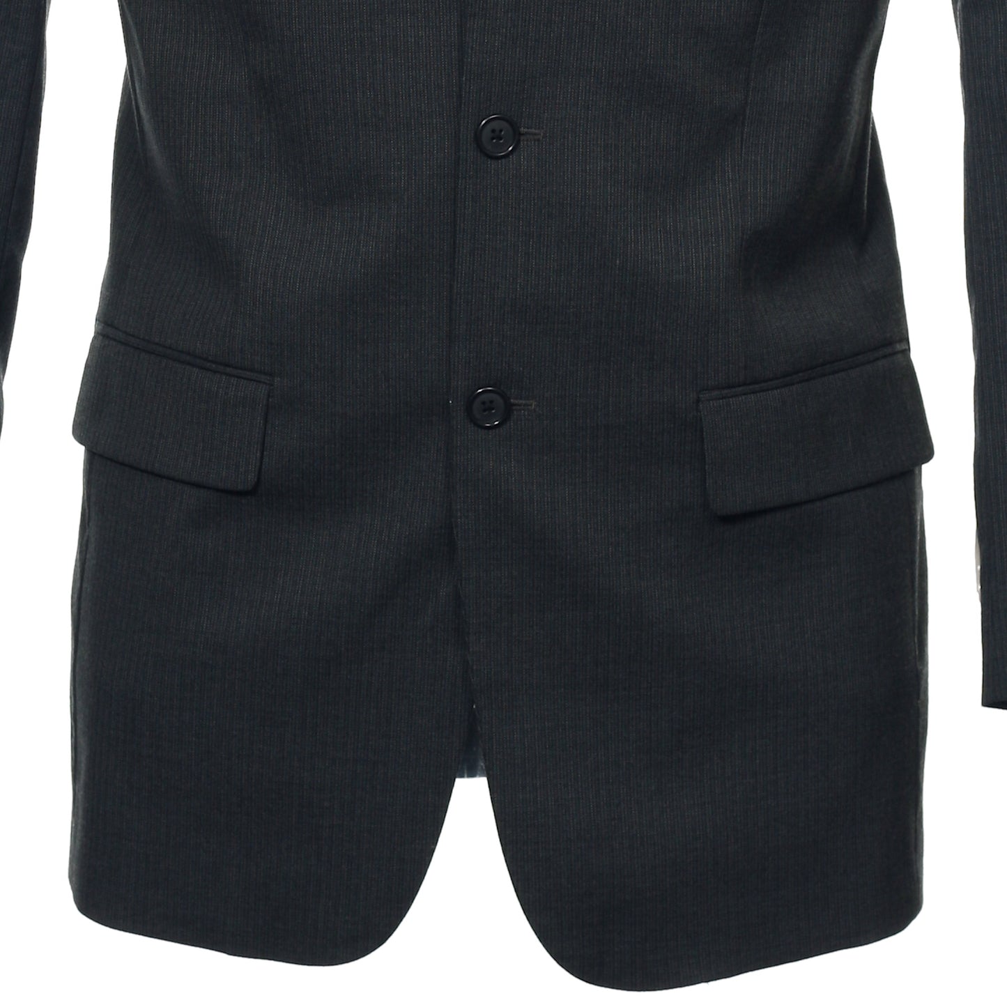 Alfani Mens Charcoal Pinstripe 3 Button Sport Coat Jacket Suit Separate