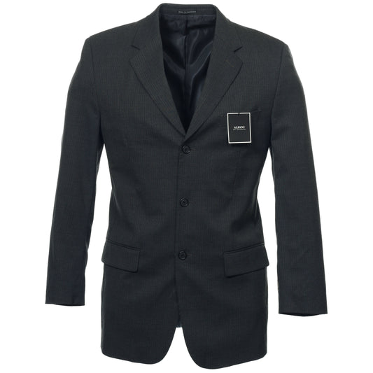 Alfani Mens Charcoal Pinstripe 3 Button Sport Coat Jacket Suit Separate