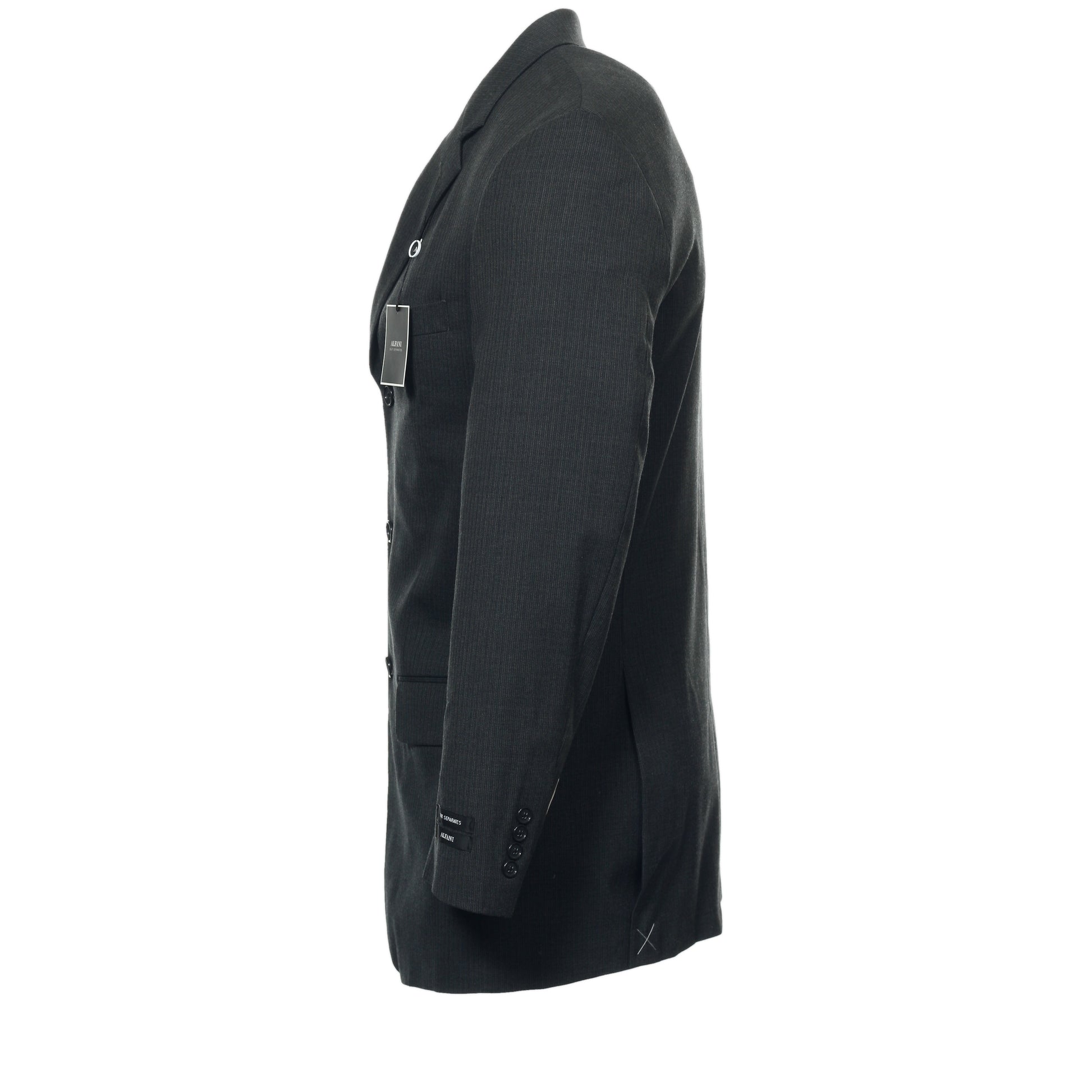 Alfani Mens Charcoal Pinstripe 3 Button Sport Coat Jacket Suit Separate