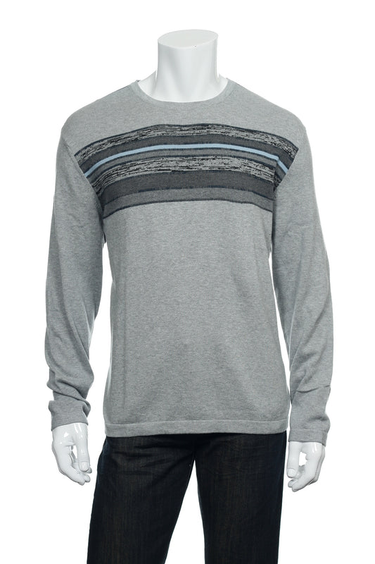 Alfani Men's Light Gray Heather Crew Neck Sweater