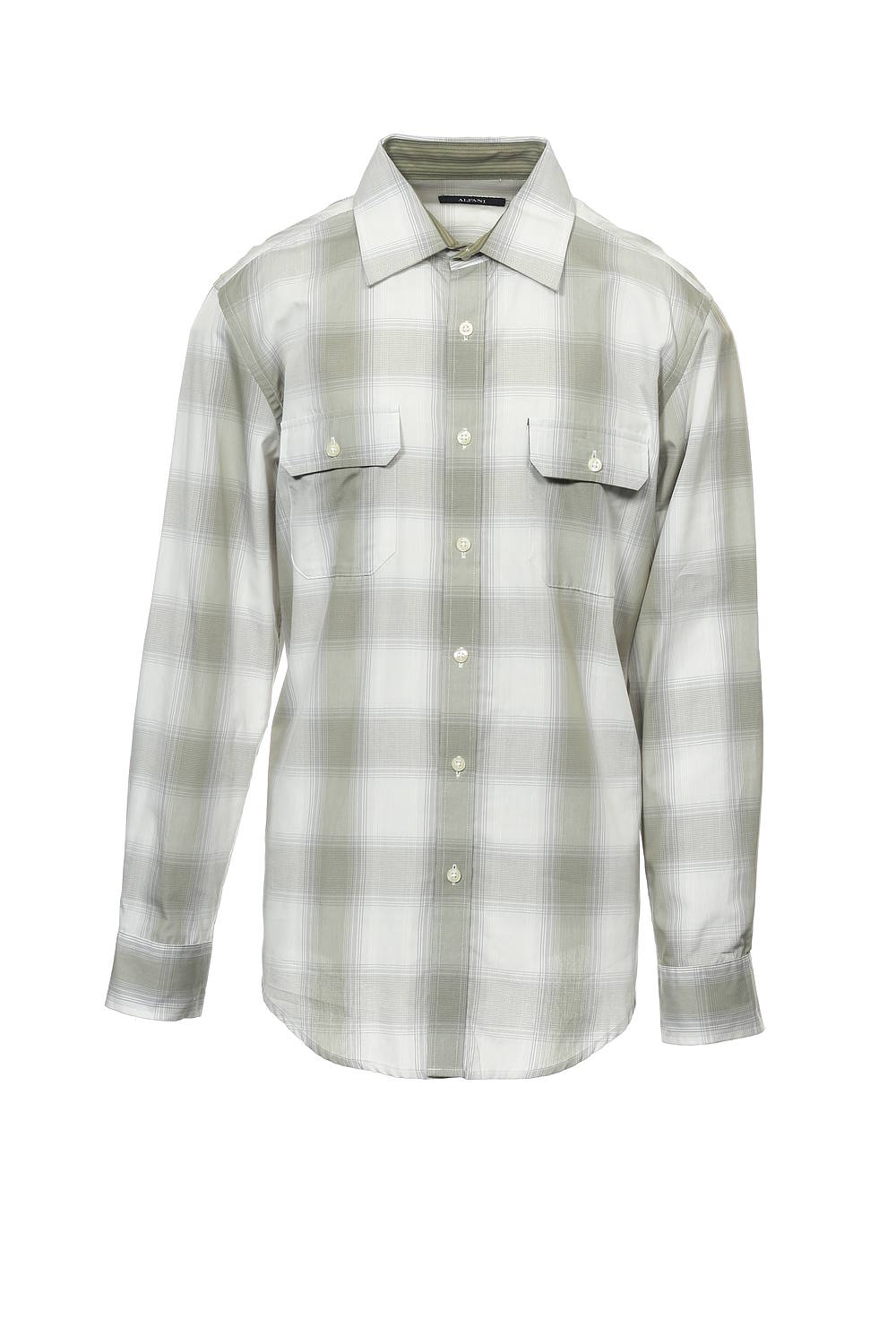 Alfani Men's Beige Plaid Button Down Shirt