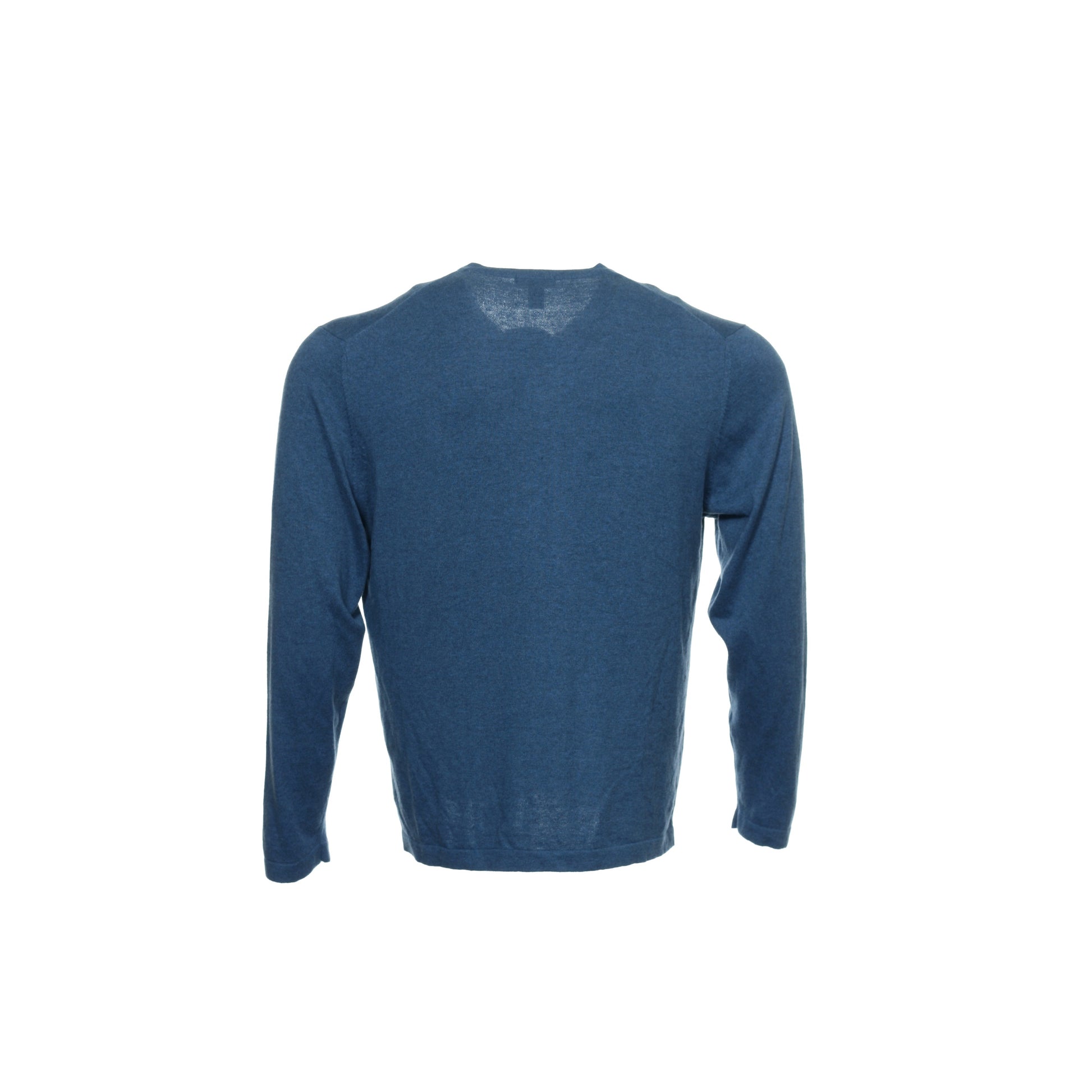 Alfani Men's Dark Sky Heather Long Sleeve Cotton V-Neck Sweater