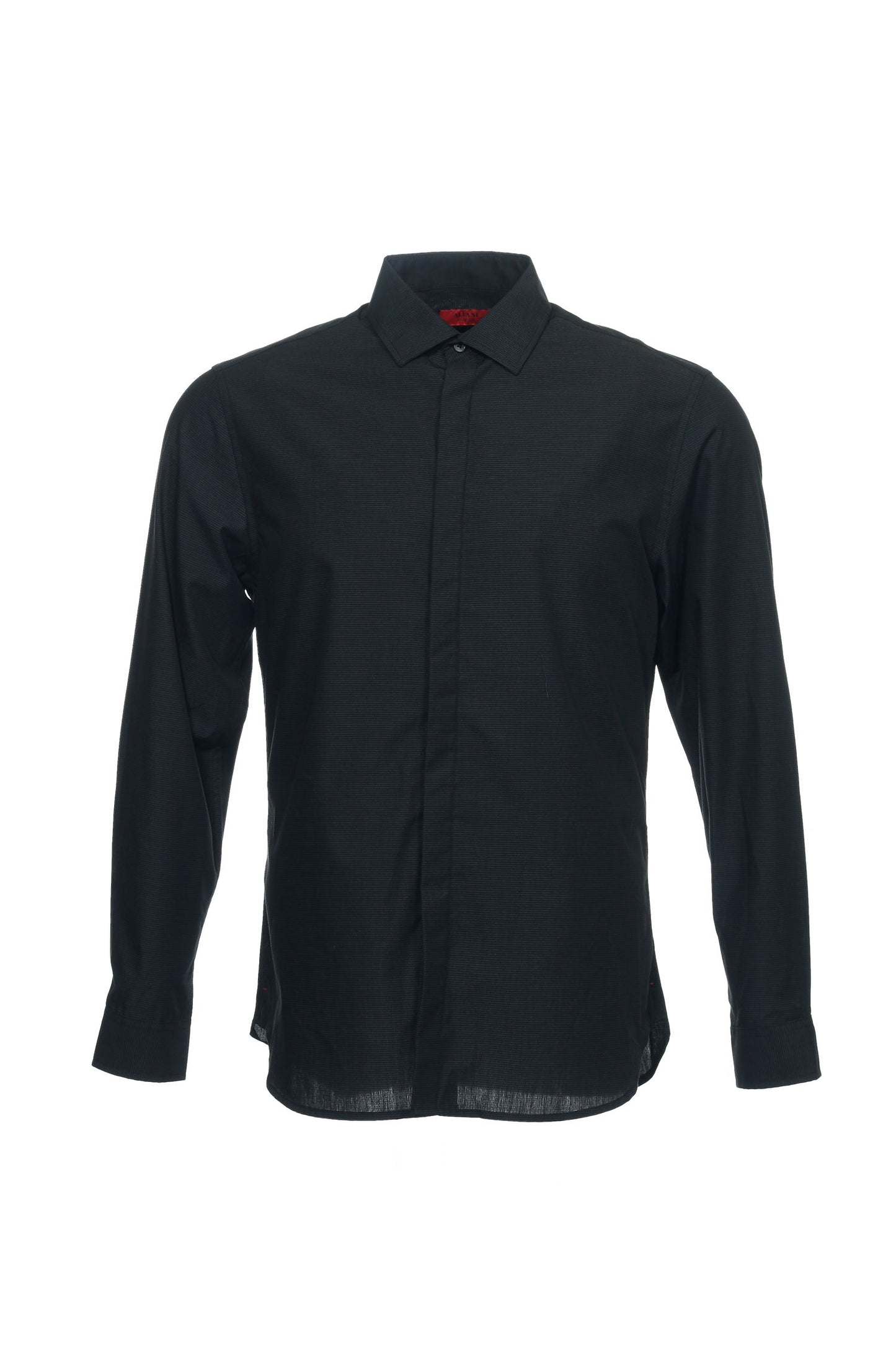 Alfani Men's Black Micro Horizontal Striped Button Down Shirt
