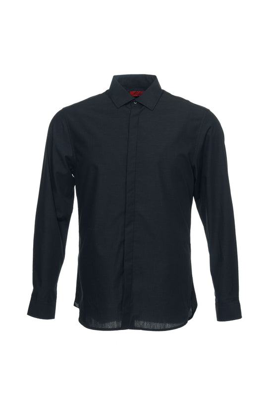 Alfani Men's Black Micro Horizontal Striped Button Down Shirt