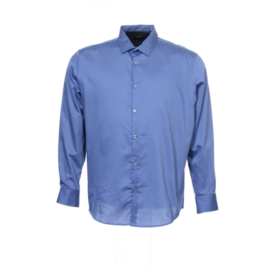 Alfani Men's Blue Checked Button Down Shirt
