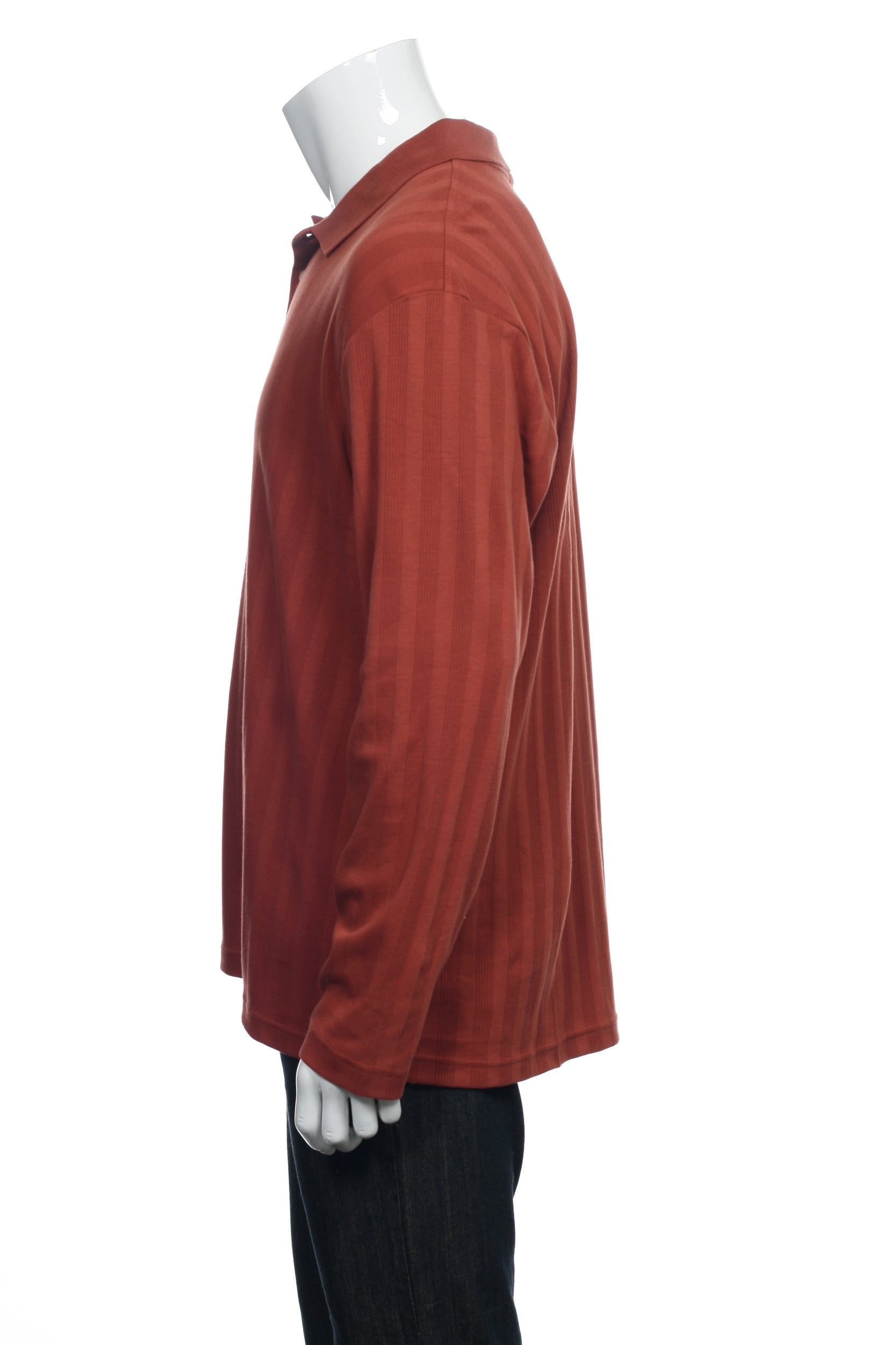 Alfani Mens Red Striped Polo Shirt