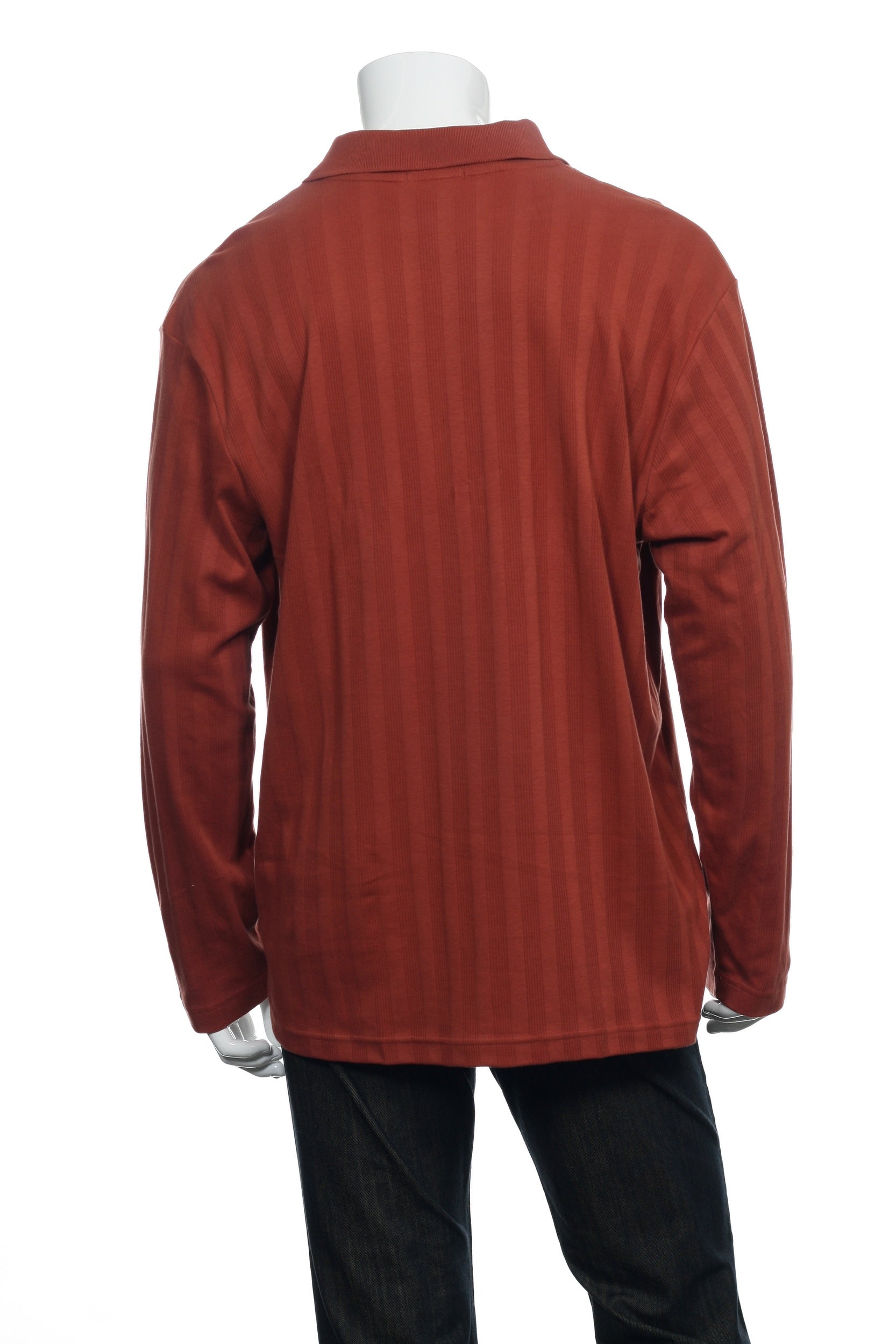 Alfani Mens Red Striped Polo Shirt