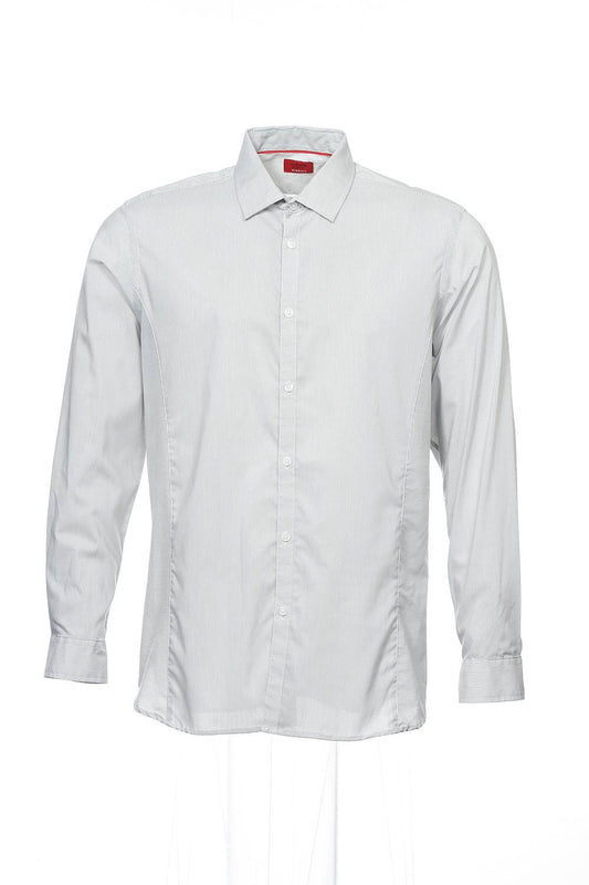 Alfani Red Mens Light Gray Micro Striped Button Down Shirt