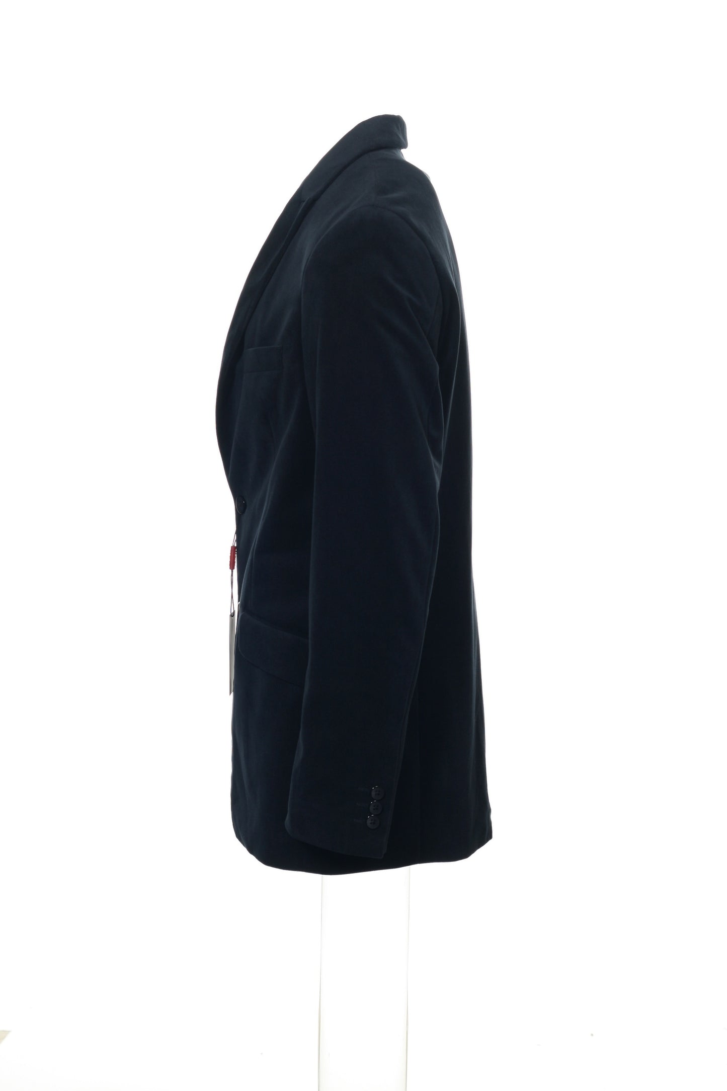 Alfani Mens Classic Navy Heather Velvet Peak Lapel Classic Blazer