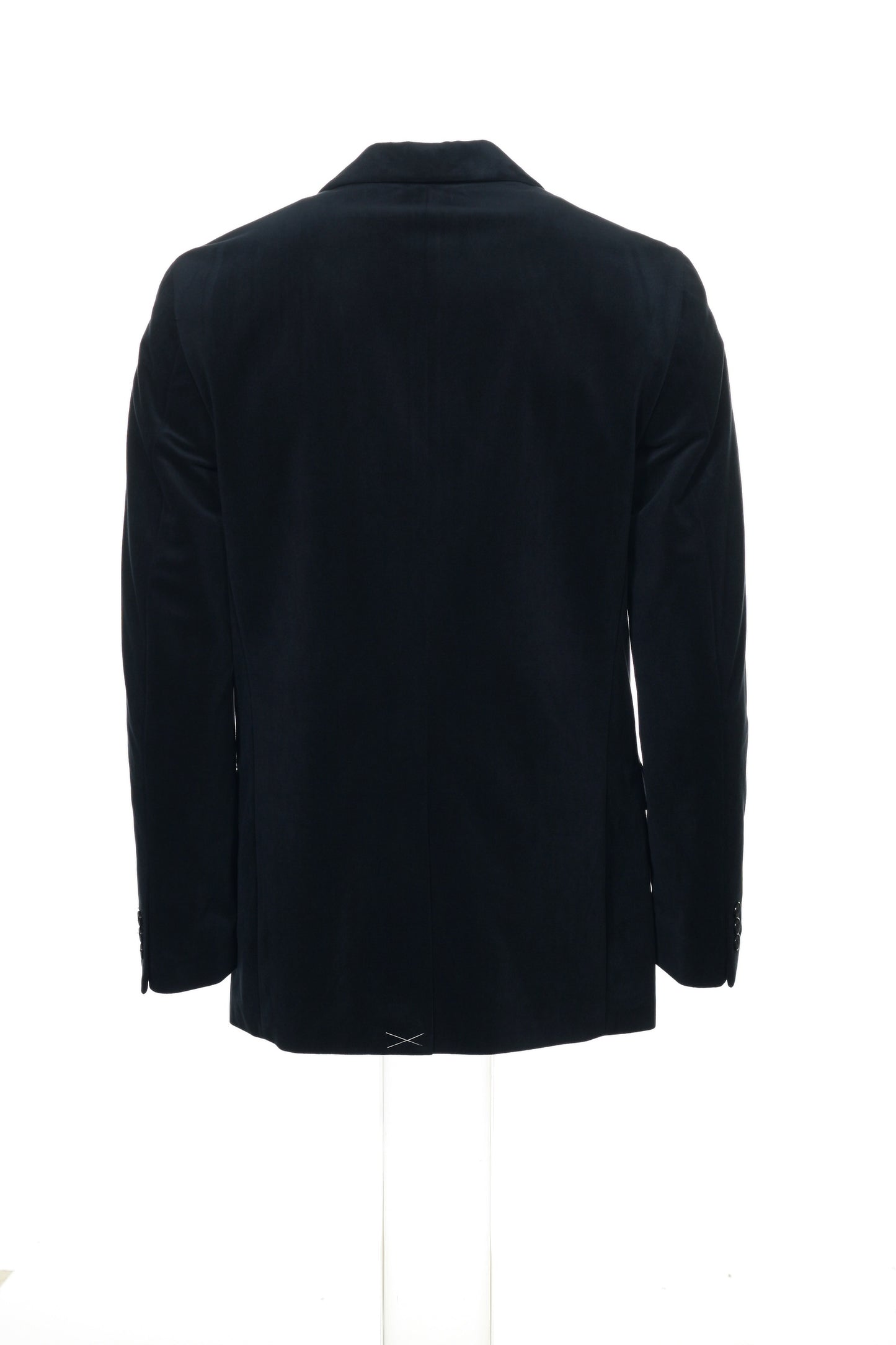 Alfani Mens Classic Navy Heather Velvet Peak Lapel Classic Blazer
