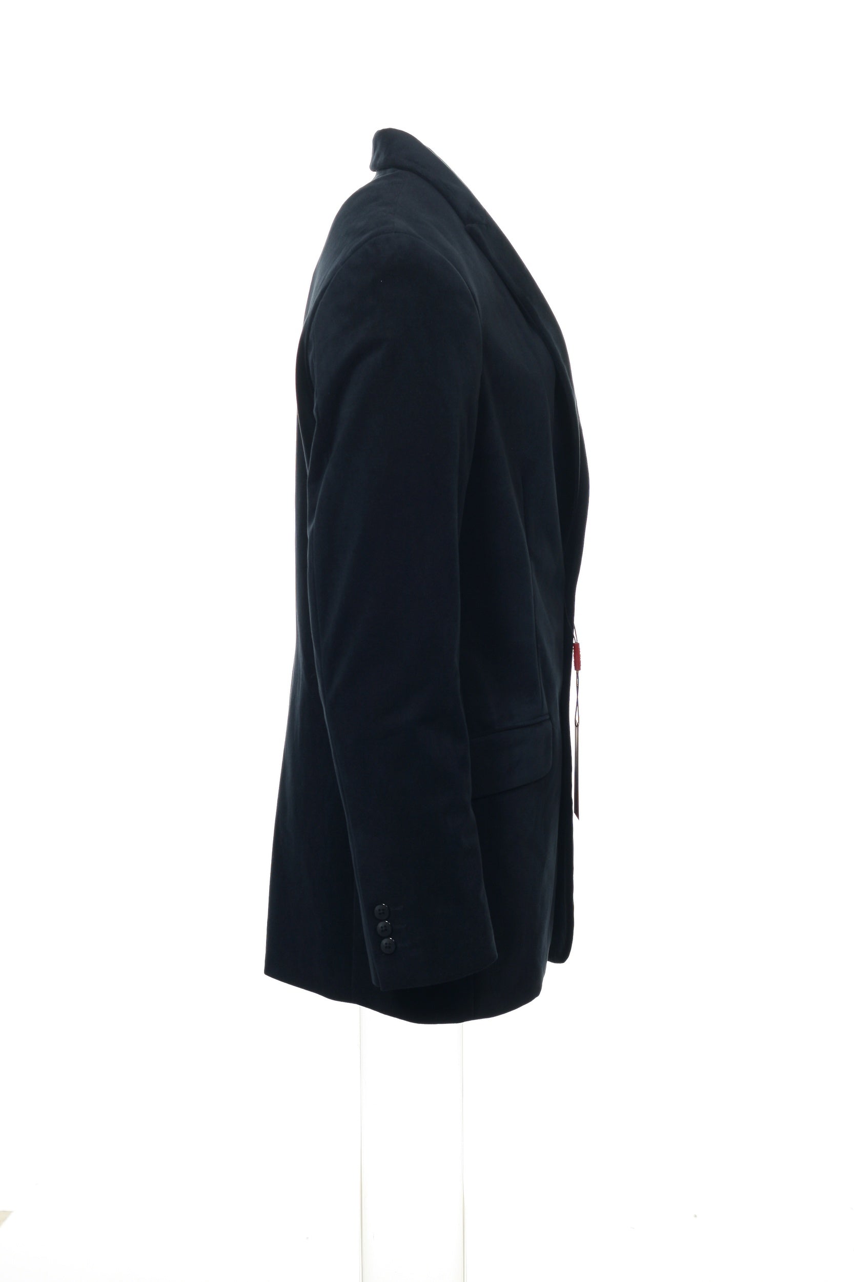 Alfani Mens Classic Navy Heather Velvet Peak Lapel Classic Blazer