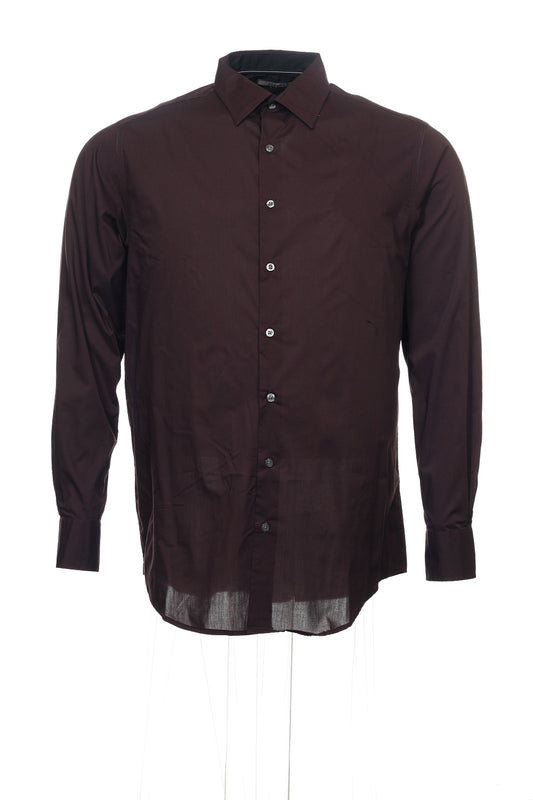 Alfani Big & Tall Men's Burgundy Checked Button Down Shirt