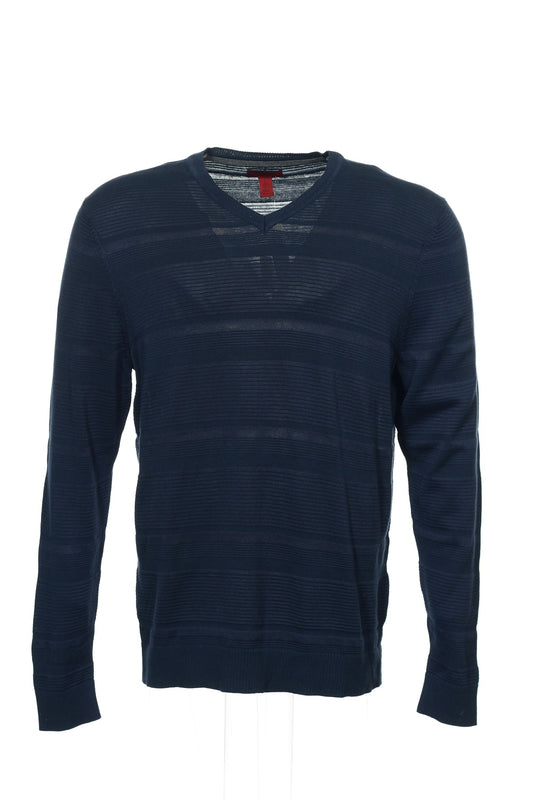 Slim Fit by Alfani Men's Blue Heather V-Neck Sweater