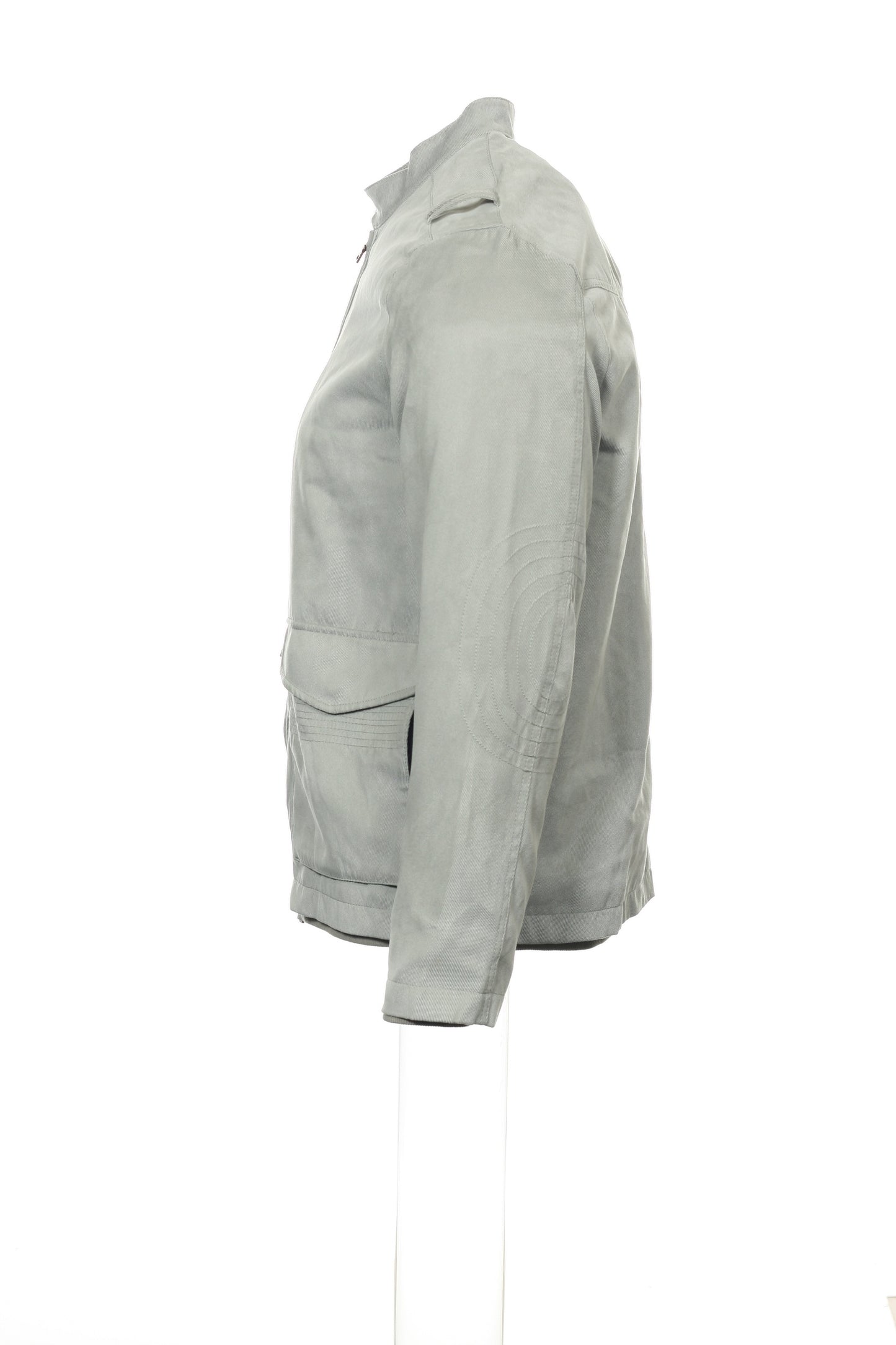 Alfani Mens City Taupe Bomber Microsuede Military Jacket