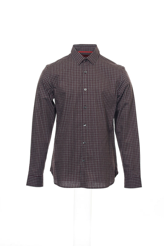 SLIM FIT by Alfani Men's Red Checked Button Down Shirt