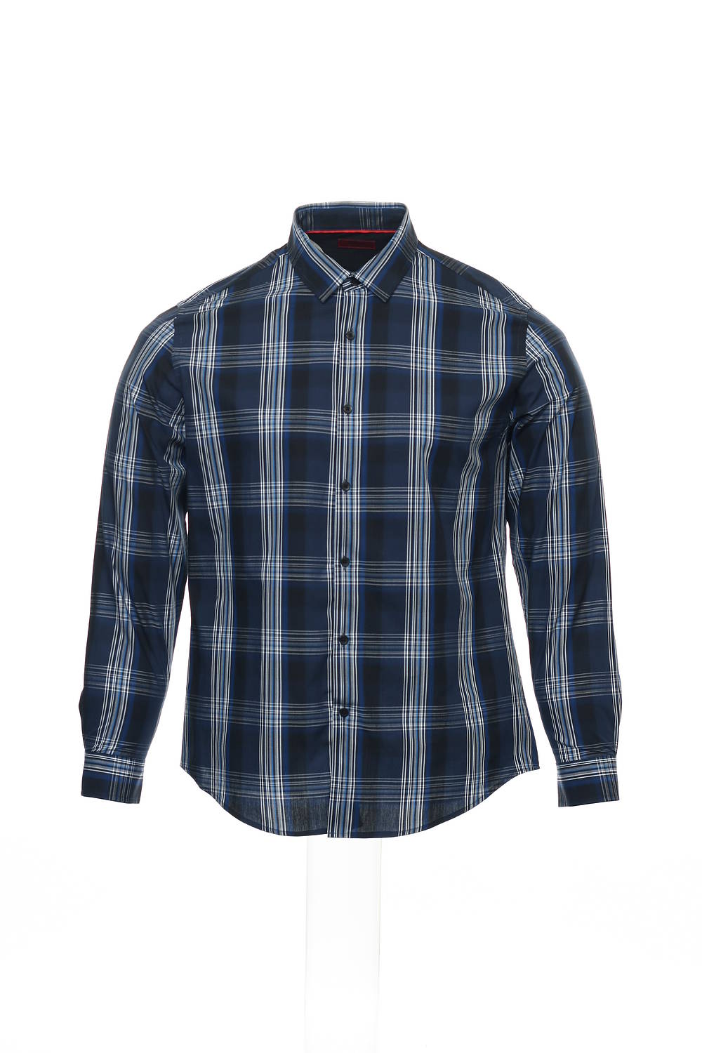 Alfani Men's Blue Plaid Button Down Shirt