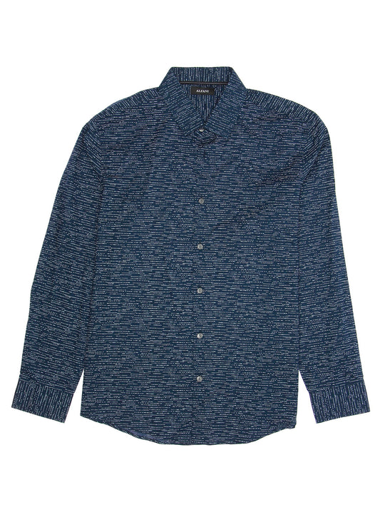 Alfani Mens Blue Button Down Shirt