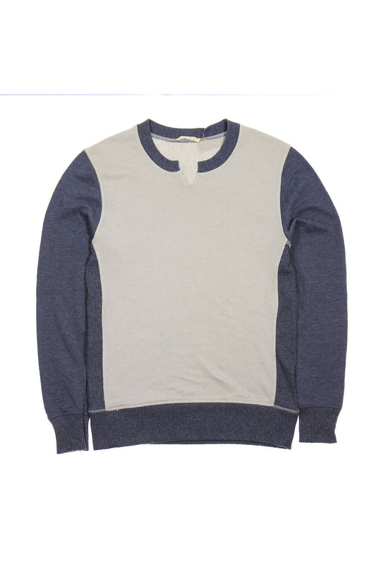 Alternative Men's Gray Color Block Crew Neck Sweater