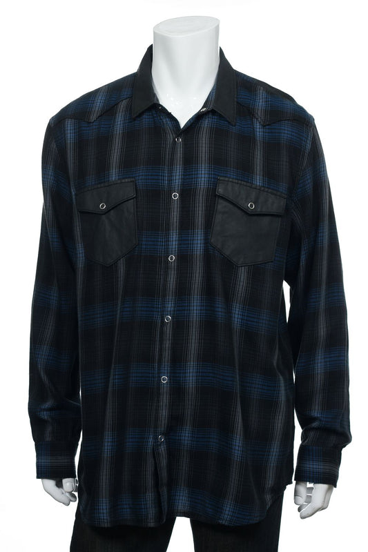 American Rag Men's Black Western Shirt