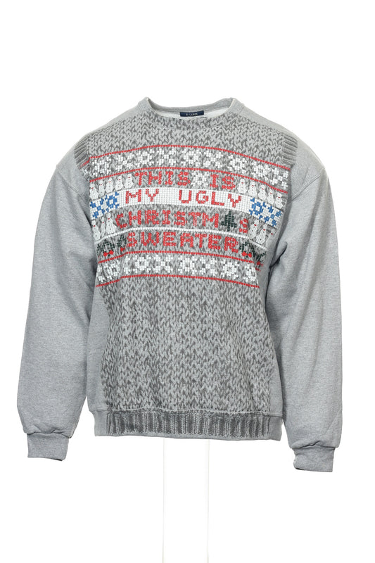 American Rag Men's Gray Graphic Christmas Sweater