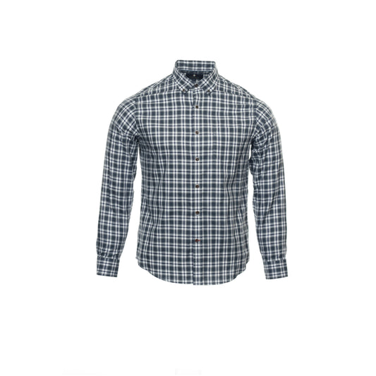 Argyleculture by Russell Simmons Men's Blue Plaid Button Down Shirt