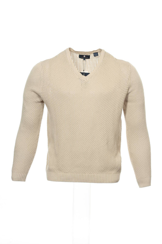 Argyleculture by Russell Simmons Men's Beige Gradient V-Neck Sweater