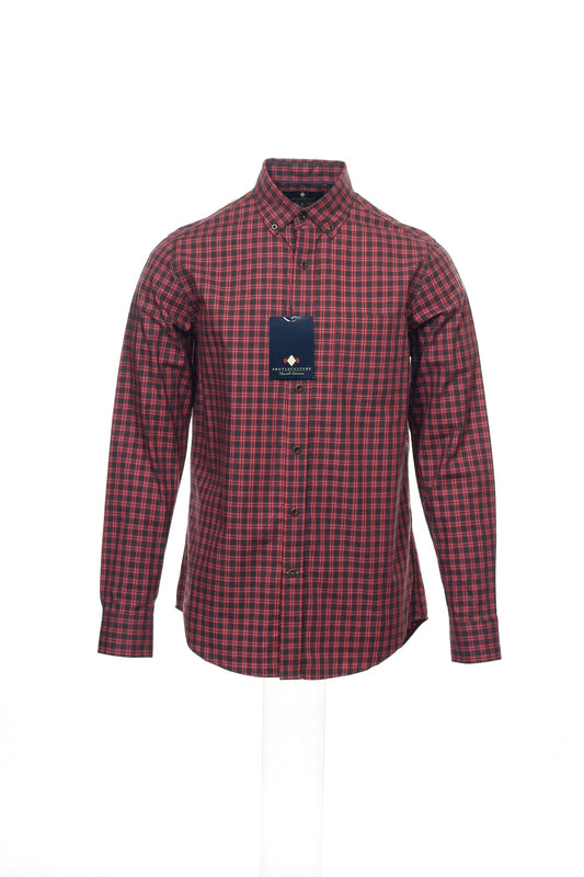 Argyleculture by Russell Simmons Men's Red Plaid Button Down Shirt