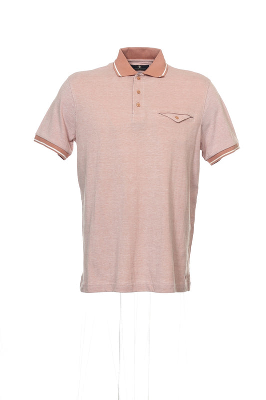 Argyleculture by Russell Simmons Men's Salmon Heather Polo Shirt