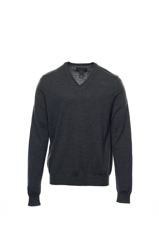 Baruffa Men's Gray Heather V-Neck Sweater