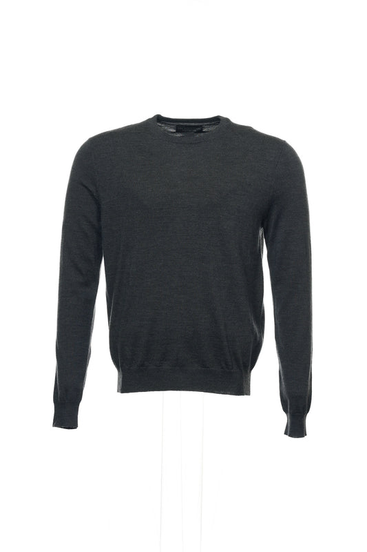 Baruffa Men's Gray Heather Crew Neck Sweater