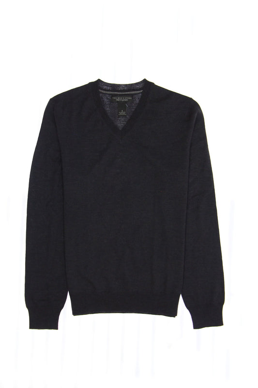 Baruffa Mens Gray Heather V-Neck Sweater