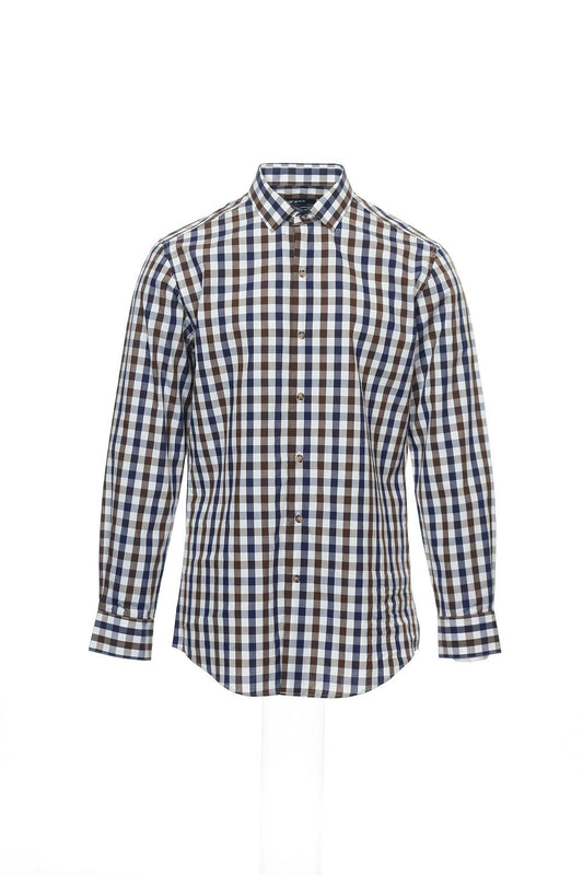 Bar III Men's Blue Plaid Button Down Shirt